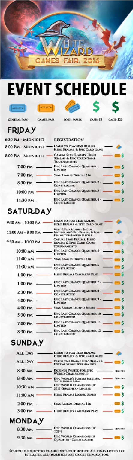 WWG Fair 2016 Schedule
